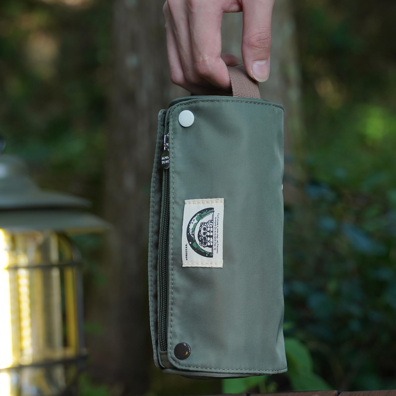 Green Roll-Up Large Capacity Pencil Case