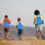 PLULON 2-Pack Drawstring Backpack Bags – Lightweight Sky Blue Cinch Sacks for Gym, Travel & Outdoor Sports