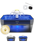 Veken 50oz Starter Cat Water Fountain – Ultra-Quiet 3-Mode Hydration System for Kittens & Small Pets