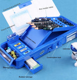 Blue Astronaut Pop-Up Pencil Case with Lock