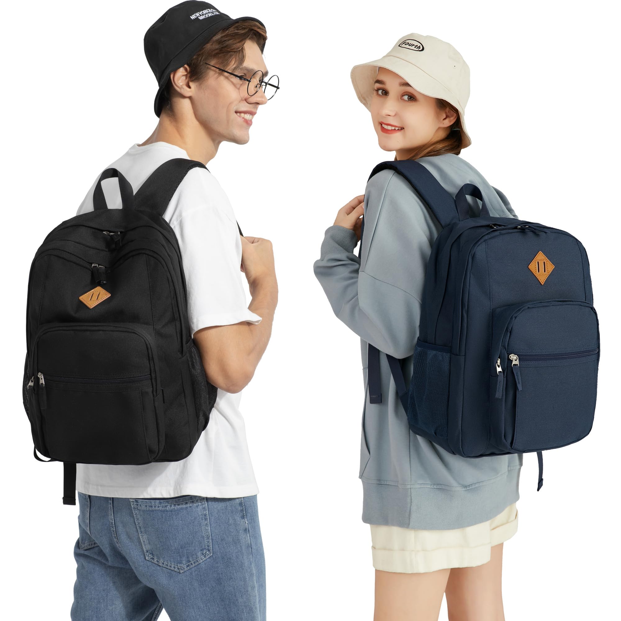 ABSHOO Classic Lightweight Travel Backpack for School & College – Water-Resistant Multi-Pocket Bookbag