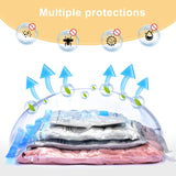 Travel Vacuum Storage Bags Set with Portable Electric Pump – Space Saving Compression Bags for Luggage & Closet Organization
