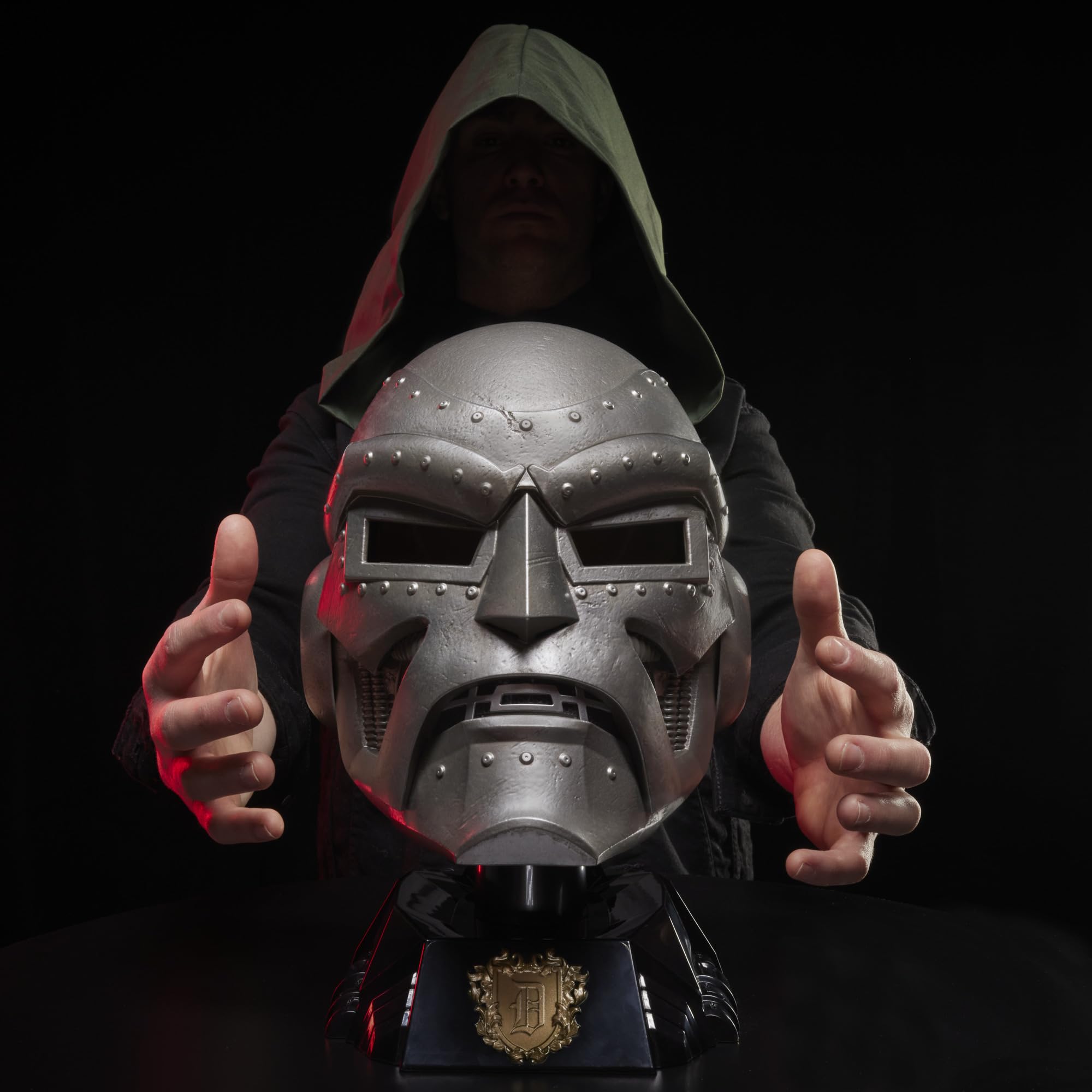 Marvel Legends Doctor Doom Premium Helmet – 1:1 Scale Collectible with Removable Hood & Display Stand