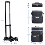 SDLINR 72-Can Large Rolling Cooler, Leakproof Insulated Soft Cooler with Detachable Cart & All-Terrain Wheels (Dark Gray)