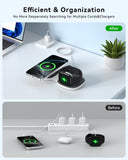 2-in-1 Magnetic Foldable Wireless Charger for iPhone & Apple Watch – Portable MagSafe Charging Stand with Fast Charging Adapter