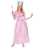 Kids Glinda Costume – Official Wizard of Oz Pink Starry Dress & Silver Crown ✨💖