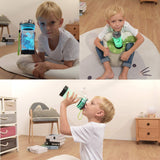 14 oz Kids Monster Truck Light-Up Water Bottle with Leakproof Lid and Carry Strap