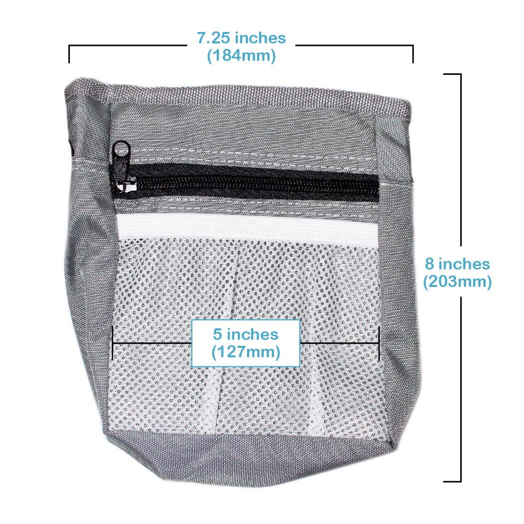 Waterproof Dog Treat Training Pouch with Adjustable Waist Belt, Poop Bag Dispenser, and Multi-Pocket Storage for Walks and Obedience Training