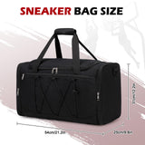 Sneaker Travel Bag for 4 Pairs – Waterproof Shoe Duffle with Adjustable Dividers & Shoulder Strap (Black)