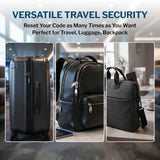 Heavy Duty TSA Approved Luggage Lock with Open Alert Indicator, 3-Digit Combination Travel Security Lock for Suitcases & Bags