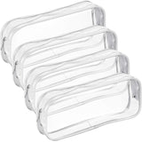 4-Pack Clear Black PVC Zipper Organizer Pouches