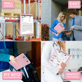 Light Pink Storage Clipboard with Low-Profile Clip