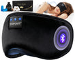 Bluetooth Sleep Mask Headphones with Light Blocking Design & 15H Battery – Soft Cotton Night Eye Mask Black