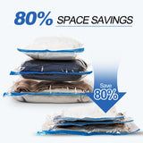 USB Vacuum Storage Bag Set with Electric Pump – Travel Compression Bags for Clothes & Luggage Space Saver