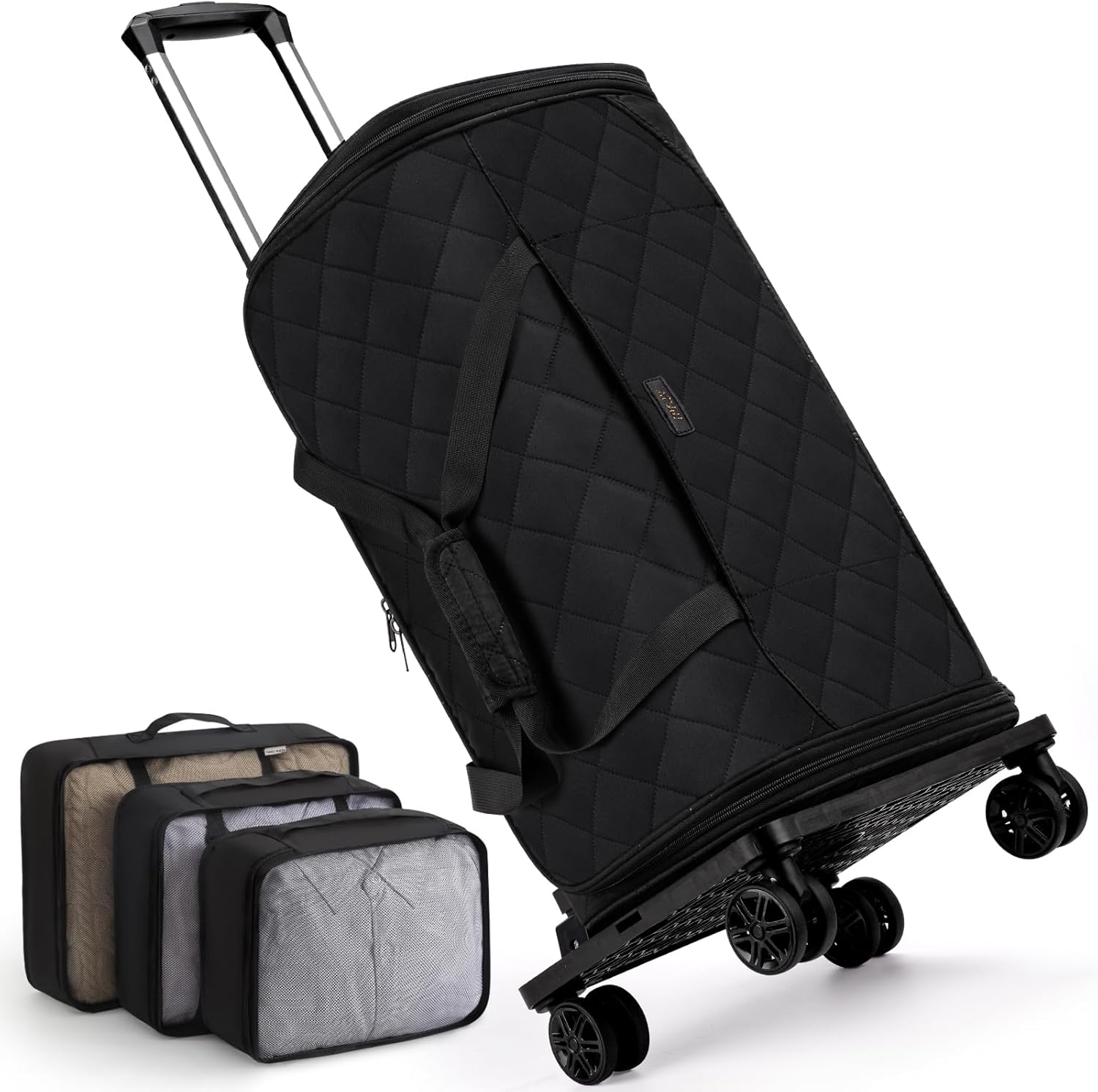 50L Rolling Garment Duffel with Wheels and Shoe Compartment