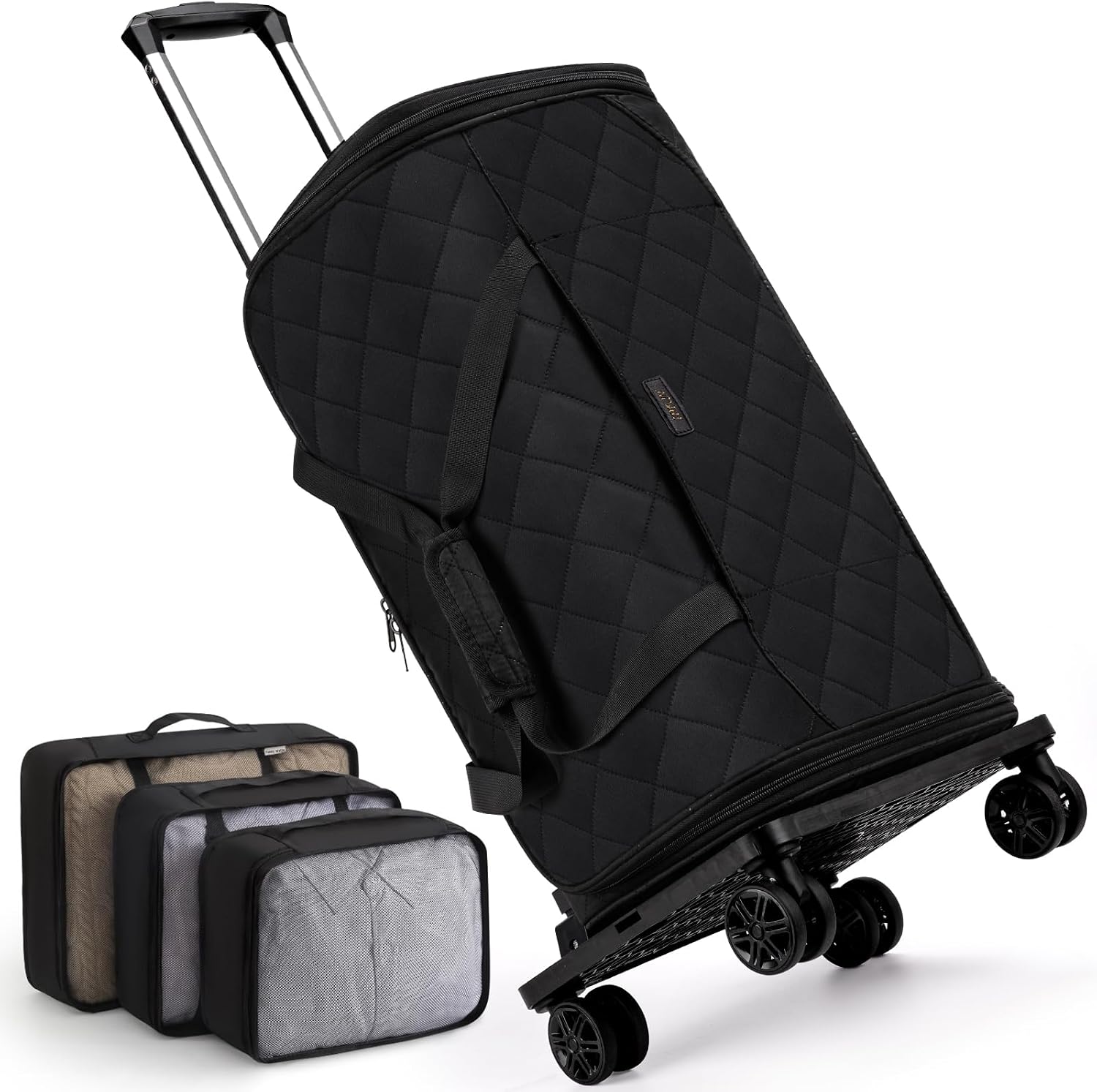 50L Rolling Garment Duffel with Wheels and Shoe Compartment