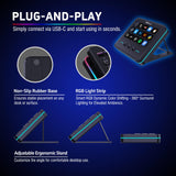 VSDinside 18-Key Programmable Macro Keypad Stream Controller with LCD Visual Keys & RGB Ring for Gaming, Streaming and Workflow Control