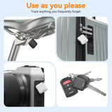 Dual Compatible USB-C Rechargeable Bluetooth Tracker Tag, Apple Find My and Google Find My Device Smart Locator (Black & White)