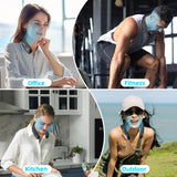 6000mAh Rechargeable Neck Fan – Bladeless Portable Cooling Fan with LED Display & 4 Speed Modes