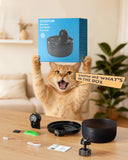 GOOIFUN Wireless Cat Water Fountain 2.6L with Motion Sensor, Cordless Battery Operation & Ultra Quiet Filtration System – Black