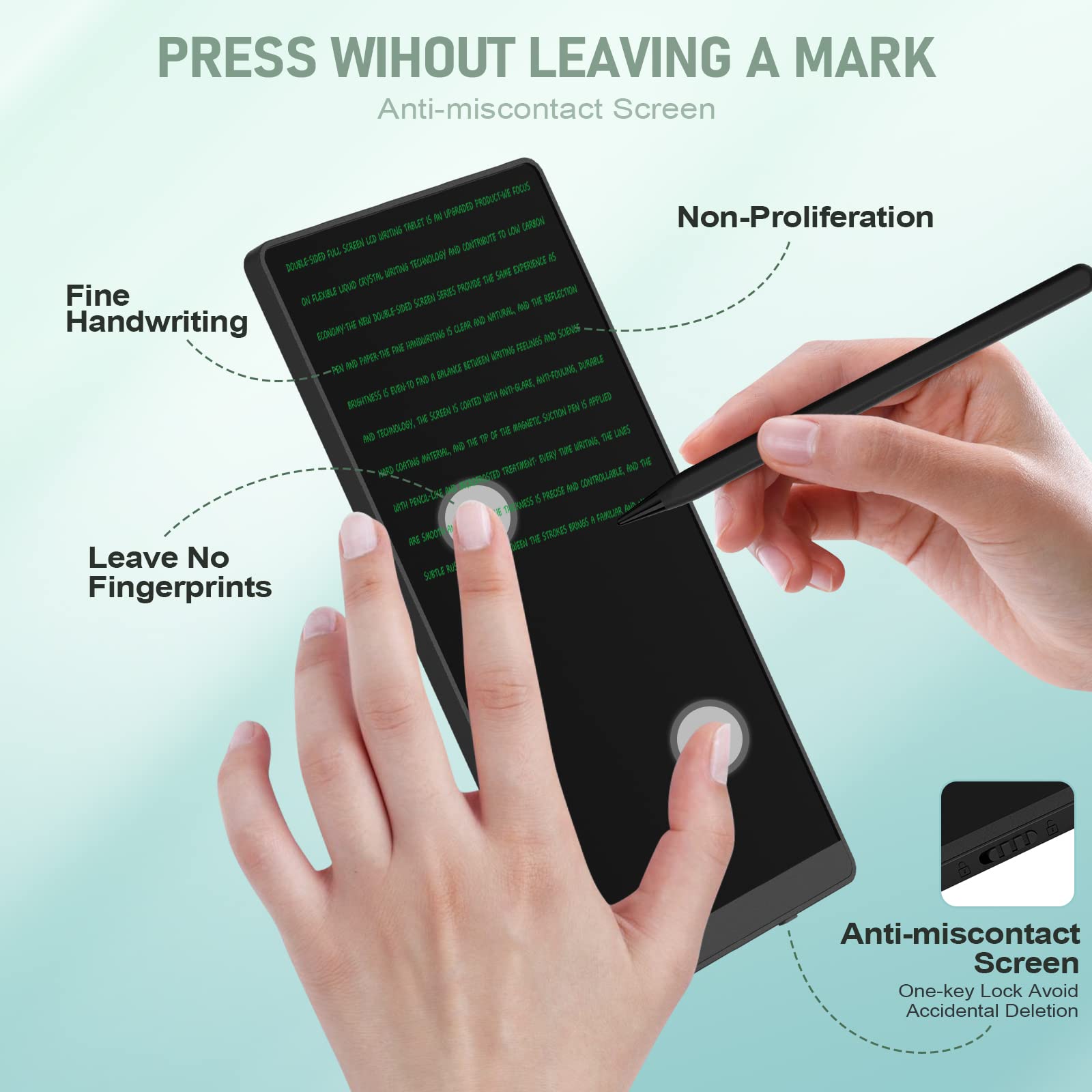 Ultra-Thin 6.5” Double-Sided LCD Writing Tablet – Portable Digital Scratch Pad & Communication Board (Black)