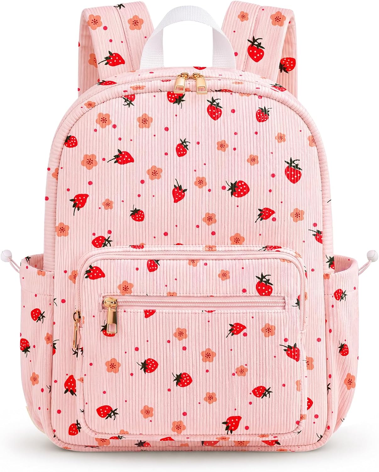 Pink Bow Corduroy Backpack Set with Lunch Bag