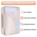 Travel Packing Cubes Set with Hanging Toiletry Bag – Durable Luggage Organizers with Mesh Panels