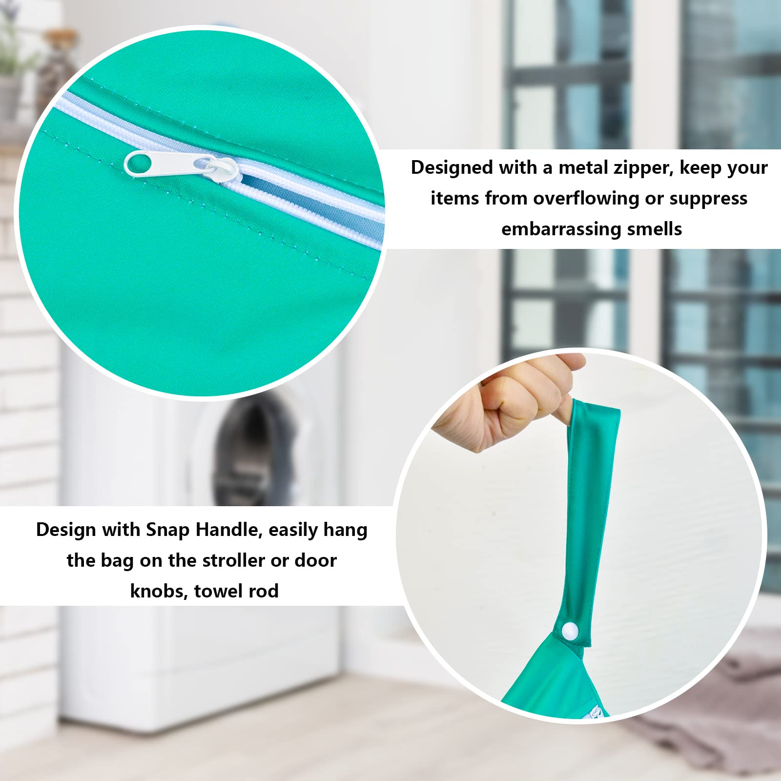 Travel Laundry Bag Set, Waterproof Wet Dry Bag for Dirty Clothes