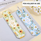 4-Pack Floral Motivational Pencil Pouch Set