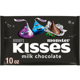 HERSHEY’S KISSES Monster Milk Chocolate Candy – 10 oz Bag, Halloween Edition (Green, Purple & Blue Foils)