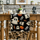 Artoid Mode Ghost Pumpkin Camdy 210 GSM Halloween Table Runner,Seasonal Fall Kitchen Dining Table Decoration for Home Party Decor 13x72 Inch