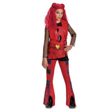 Official Disney Descendants Red Costume for Girls – Licensed Halloween Outfit (Top & Bottom Set)