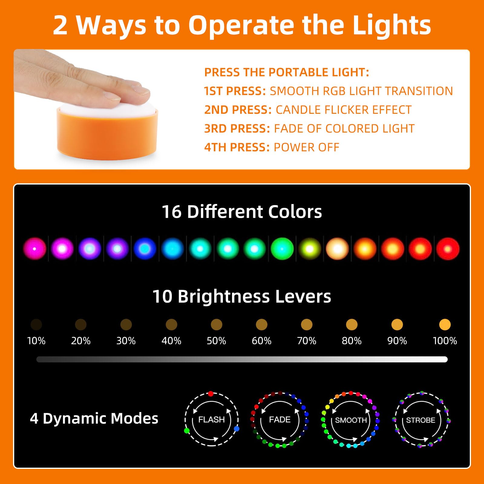 Litake RGB Pumpkin Lights (3-Pack) – 16-Color Changing LED Jack-O’-Lantern Lights with Remote, Timer & Adjustable Brightness (Battery Operated)