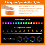 Litake RGB Pumpkin Lights (3-Pack) – 16-Color Changing LED Jack-O’-Lantern Lights with Remote, Timer & Adjustable Brightness (Battery Operated)