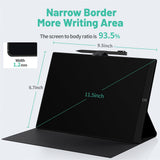 11.5” Large LCD Writing Tablet with Leather Case – Reusable Digital Notepad & Meeting Board (Black)