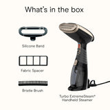 Conair Turbo ExtremeSteam Black Professional Handheld Garment Steamer 1875W with Precision Aluminum Soleplate