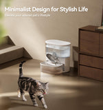 Cordless 3.5L Self-Cleaning Pet Water Fountain with Wastewater Separation & Stainless Steel Bowl