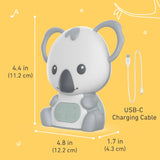 Koala Portable Baby Sound Machine with Night Light – 12 Soothing Sounds, Rechargeable Sleep Soother for Strollers & Nursery