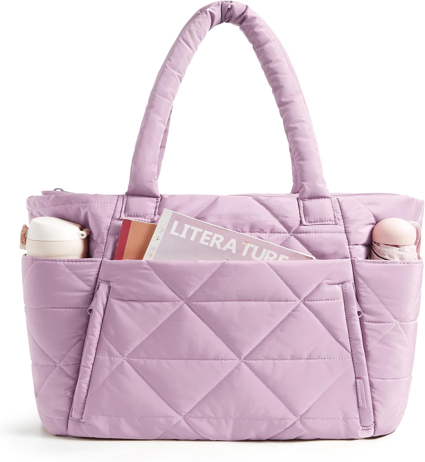 Puffy Tote Bag for Women - Lightweight 15.6" Laptop Work Bag