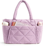 Puffy Tote Bag for Women - Lightweight 15.6" Laptop Work Bag