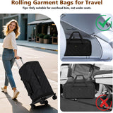 50L Rolling Garment Duffel with Wheels and Shoe Compartment