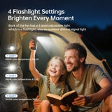 JISULIFE Ultra2 Handheld Turbo Fan – 9000mAh 5-in-1 Personal Fan with 100 Speeds, Power Bank & Flashlight (Grey)