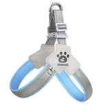Pet Dog & Cat Harness with Leash Set – Adjustable Reflective Training Harness, No-Pull & No-Choke Design with Leather Leash