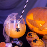 Black & White Stripe Paper Straws – 100PCS 7.75” Biodegradable Eco-Friendly Drinking Straws for Parties & Daily Use