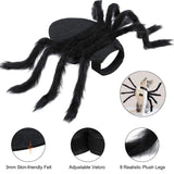 Black Spider Halloween Costume for Cats and Small Dogs – Adjustable Funny Pet Outfit with 8 Realistic Legs