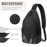 PRITENT Crossbody Sling Bag for Women & Men – Waterproof Chest Backpack with Adjustable Strap (Black)