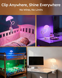 Rechargeable 3-in-1 Clip Desk Lamp – RGB Ambient Light & Adjustable Reading Light with Touch Control