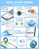 Android Find Hub Bluetooth Tracker Tag, UWB Distance Display, 95dB Loud Alert, IP65 Waterproof, 2-Year Battery, Google Certified Item Locator