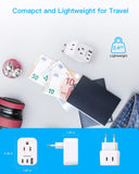 European Travel Plug Adapter with USB-C – 5 in 1 US to EU Power Adapter with Dual USB C Ports