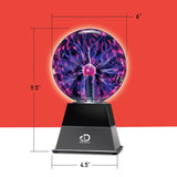 Discovery Plasma Globe Interactive Lightning Lamp – Touch & Sound Reactive Electric Plasma Ball STEM Desk Decor Black